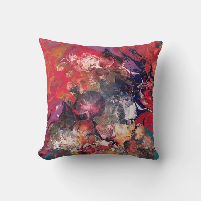 Gesmolten Crayon serie. Acryl giet als een Kussen (Voorkant)