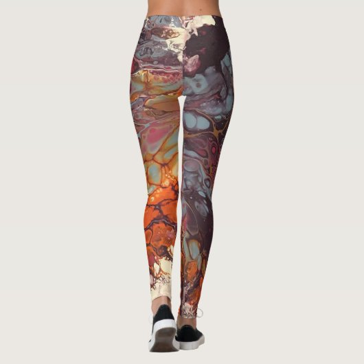 Gesmolten Crayon Serie - acrylverf als Leggings (Achterkant)