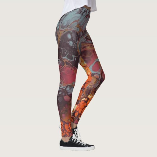 Gesmolten Crayon Serie - acrylverf als Leggings (Rechts)