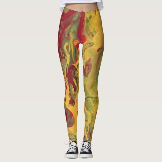 Gesmolten Crayon Serie - acrylverf als Leggings (Voorkant)