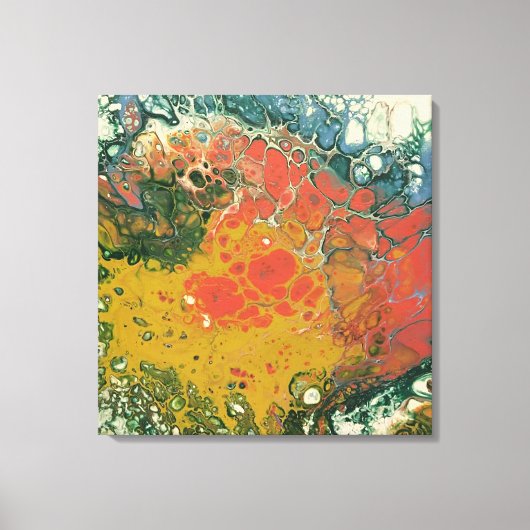 Gesmolten Crayon Serie - Lava Flow als Canvas Afdruk (Voorkant)