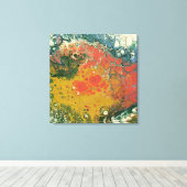Gesmolten Crayon Serie - Lava Flow als Canvas Afdruk (Insitu (Houten vloer))