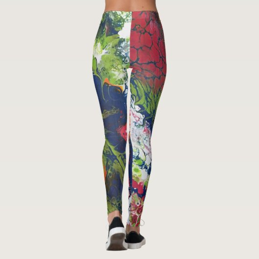 Gesmolten Crayon Series - Acryl giet schilderen al Leggings (Achterkant)