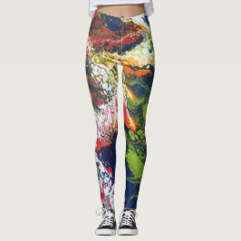 Gesmolten Crayon Series - Acryl giet schilderen al Leggings