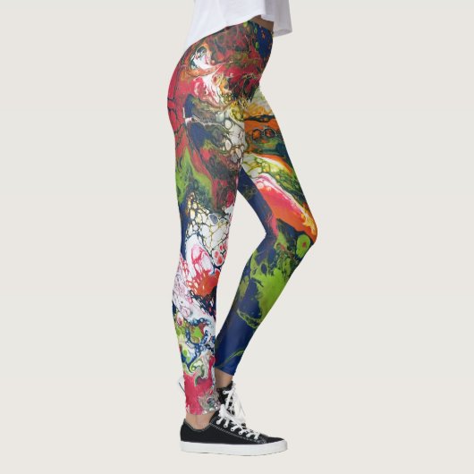 Gesmolten Crayon Series - Acryl giet schilderen al Leggings (Rechts)