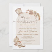 Gesmolten dieren Teddy Bear Barly Wait Baby shower Kaart (Voorkant)