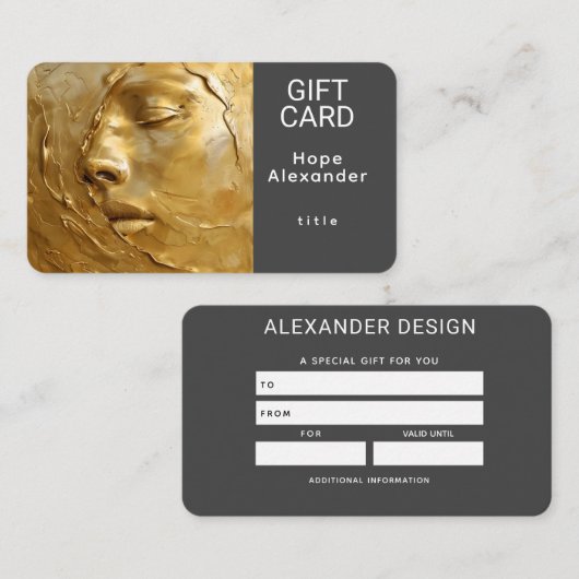 gesmolten dromen cadeau visitekaartje (Voorkant / Achterkant)