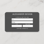 gesmolten dromen cadeau visitekaartje (Achterkant)