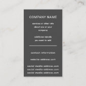 Gesmolten dromen visitekaartje (Achterkant)