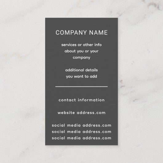 Gesmolten dromen visitekaartje (Achterkant)