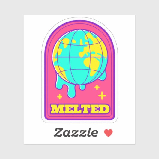 Gesmolten Earth Vinyl Sticker (Vel)