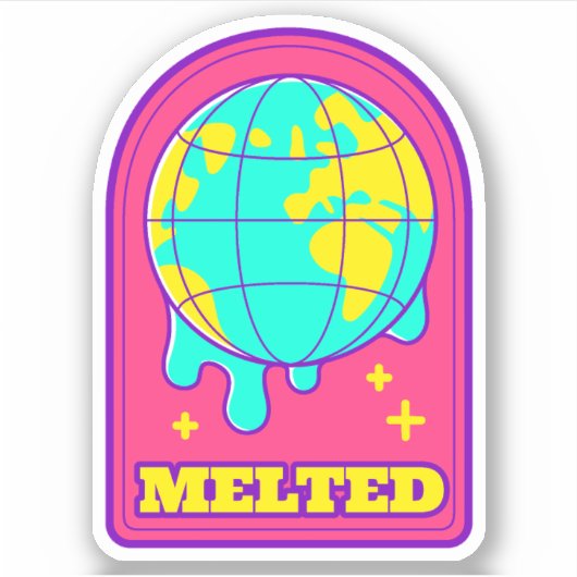 Gesmolten Earth Vinyl Sticker (Voorkant)