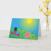 Gesmolten Frosty Vakantie Kaart (Gele Bloem)