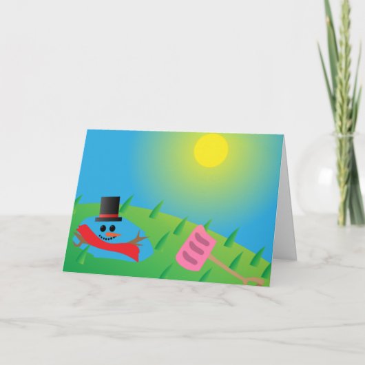 Gesmolten Frosty Vakantie Kaart (Voorkant)