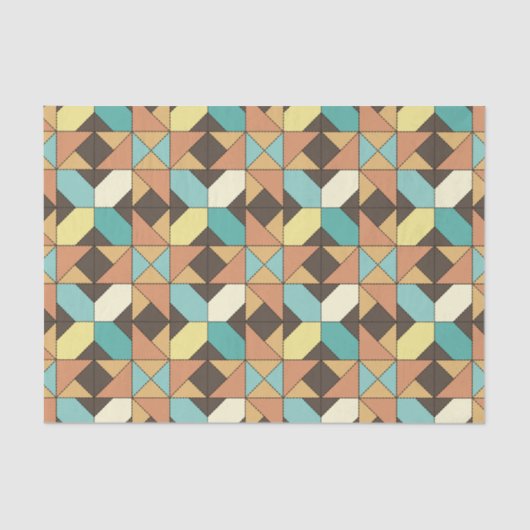 Gesmolten geometrisch patroonpapier tissuepapier (Voorkant)