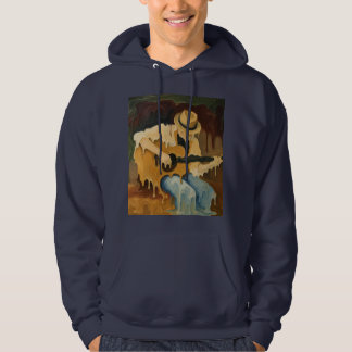 Gesmolten Gitarist – Surrealistische Muzikant Drip Hoodie
