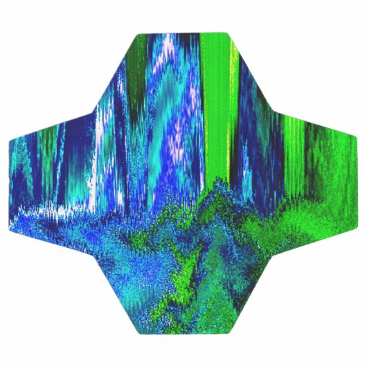 Gesmolten glitch (blauw en groen) voetbal (Enkel)