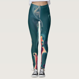 Gesmolten golven in middernachtelijke beweging leggings