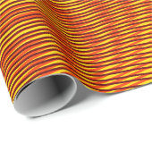 Gesmolten Goud effect Moire Strepen - Trippy Abstr Cadeaupapier (Rol Hoek)