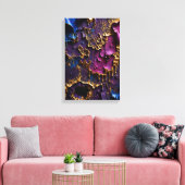 Gesmolten Goud Verval - Verticale 3D Abstracte Afs Canvas Afdruk (Insitu (Woonkamer))