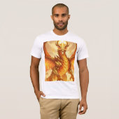Gesmolten gouden draak - legendarische fantasy-mee t-shirt (Voorkant volledig)
