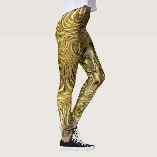 Gesmolten "gouden" print leggings (Rechts)