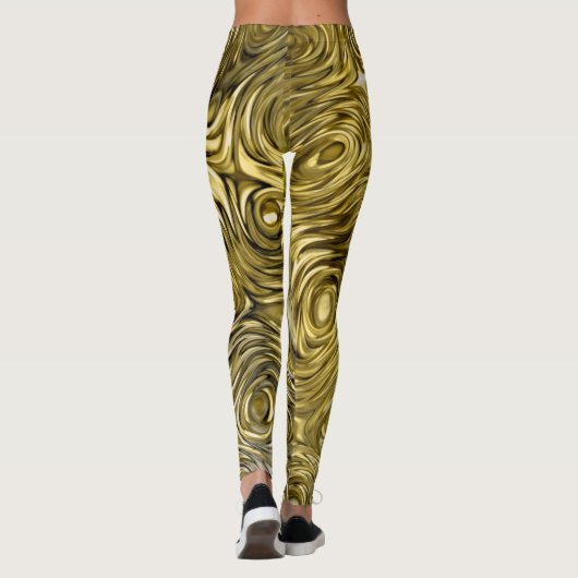 Gesmolten "gouden" print leggings (Achterkant)