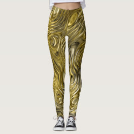 Gesmolten "gouden" print leggings