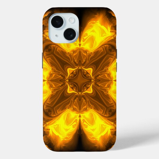 Gesmolten Gouden Zonne FRACTALE Kunst Case-Mate iPhone Case (Achterkant)