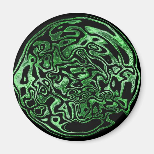 Gesmolten groene metalen magneet (Voorkant)