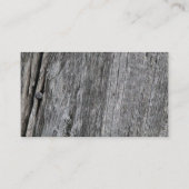 Gesmolten hout met nagel visitekaartje (Achterkant)