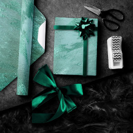 Gesmolten Jade | Smaragdgroene Luxe Marmer Cadeaupapier
