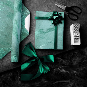 Gesmolten Jade   Smaragdgroene Luxe Marmer Cadeaupapier
