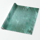 Gesmolten Jade | Smaragdgroene Luxe Marmer Cadeaupapier (Uitgerold)