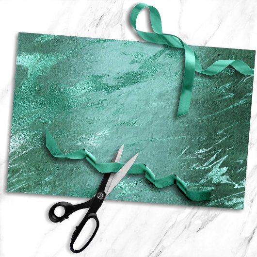 Gesmolten Jade | Smaragdgroene Luxe Marmer Tissuepapier