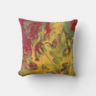 Gesmolten kleurpotloden serie - Eruptie. Acryl Gie Kussen