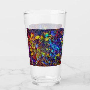 gesmolten kleurrijke was glas
