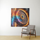 Gesmolten Klok van Vuur Wandkleed (In Situ (horizontaal))