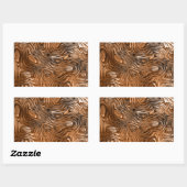 Gesmolten "Koper" print sticker rechthoek (Vel)