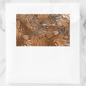 Gesmolten "Koper" print sticker rechthoek (Tas)