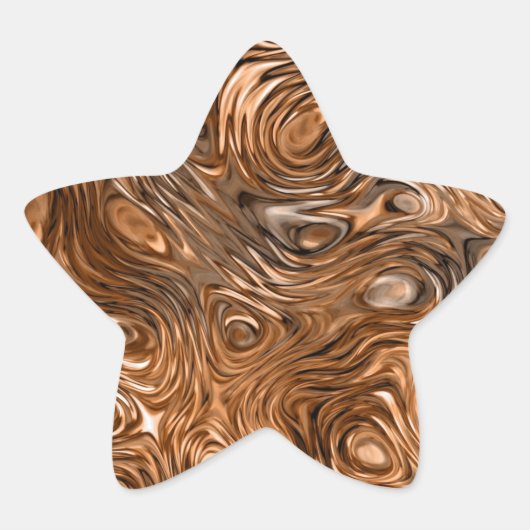 Gesmolten "Koper" print sticker star (Voorkant)