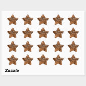 Gesmolten "Koper" print sticker star (Vel)