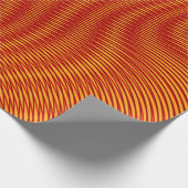 Gesmolten kopereffect Moiré Stripes Trippy Abstrac Cadeaupapier (Hoek)
