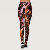 Gesmolten koperen splash, donker Sinaasappel & per Leggings (Achterkant)