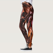 Gesmolten koperen splash, donker Sinaasappel & per Leggings (Links)