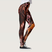 Gesmolten koperen splash, donker Sinaasappel & per Leggings (Rechts)