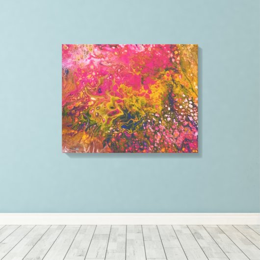 Gesmolten krijt serie 103 als canvas afdruk (Insitu (Houten vloer))