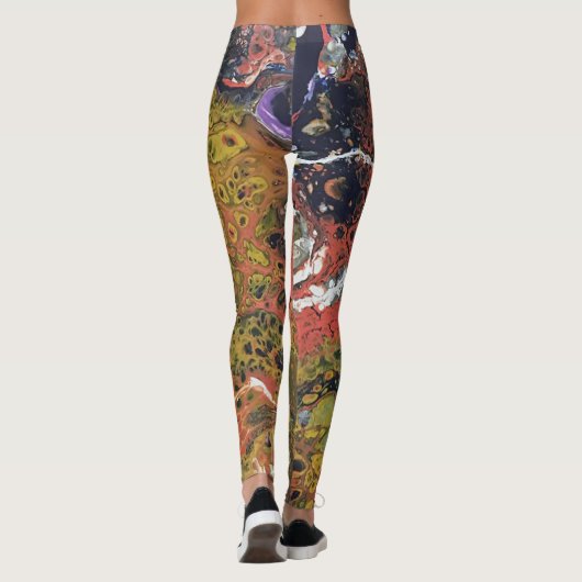 Gesmolten krijt Serie - Acryl giet als Leggings (Achterkant)