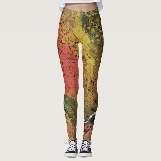 Gesmolten krijt Serie - Acryl giet als Leggings (Voorkant)