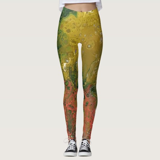 Gesmolten krijt serie - Acryl giet als Leggings (Voorkant)